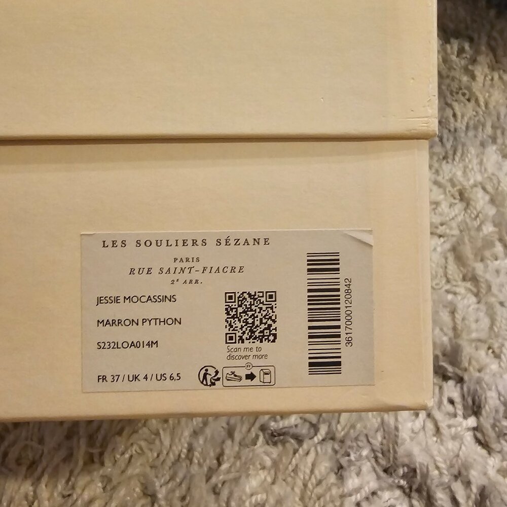Sezane Jessie Loafers Brown Python Print - Never worn outside! - Picture 7 of 10